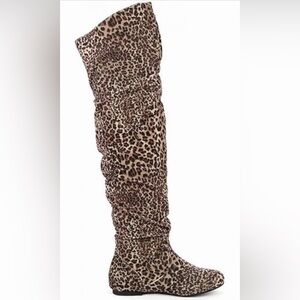NWT Leopard Print Above-The-Knee, Thigh-High Boot size 7 women’s
